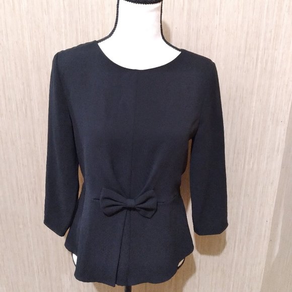 Black peplum top by Cece, size 4 - Picture 1 of 8